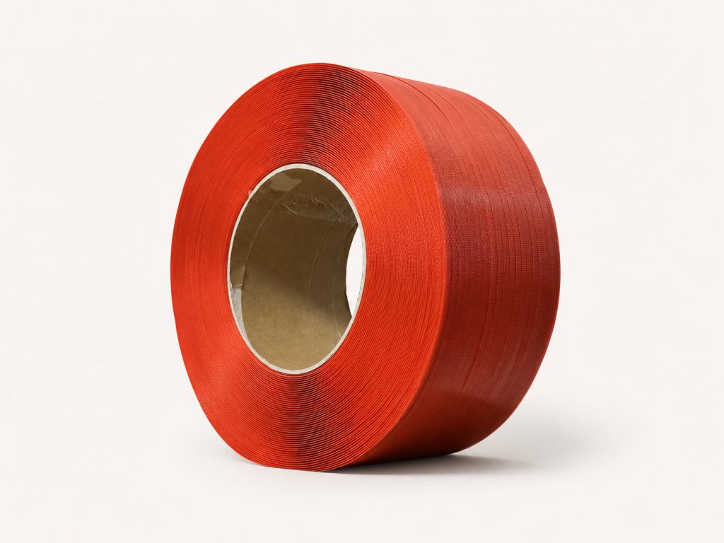 Red PP semi-transparent strapping roll