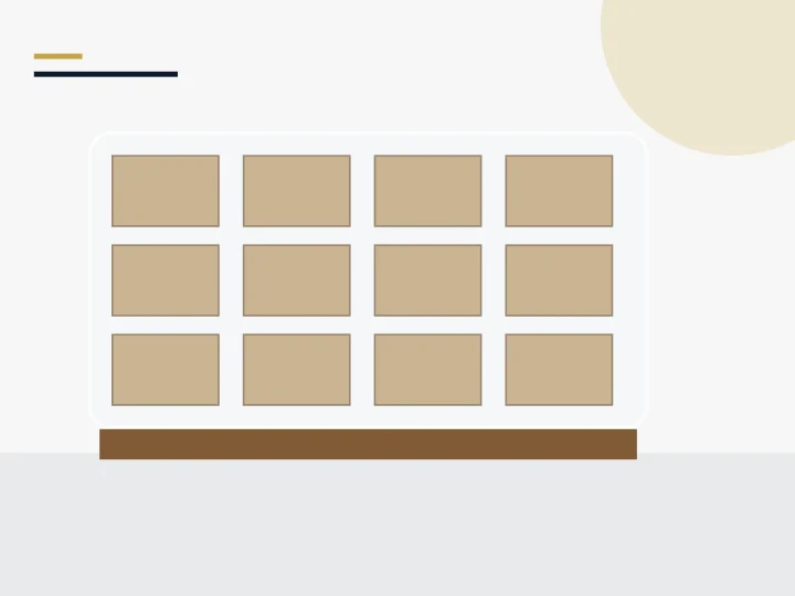 Illustration of palletized logistics loads