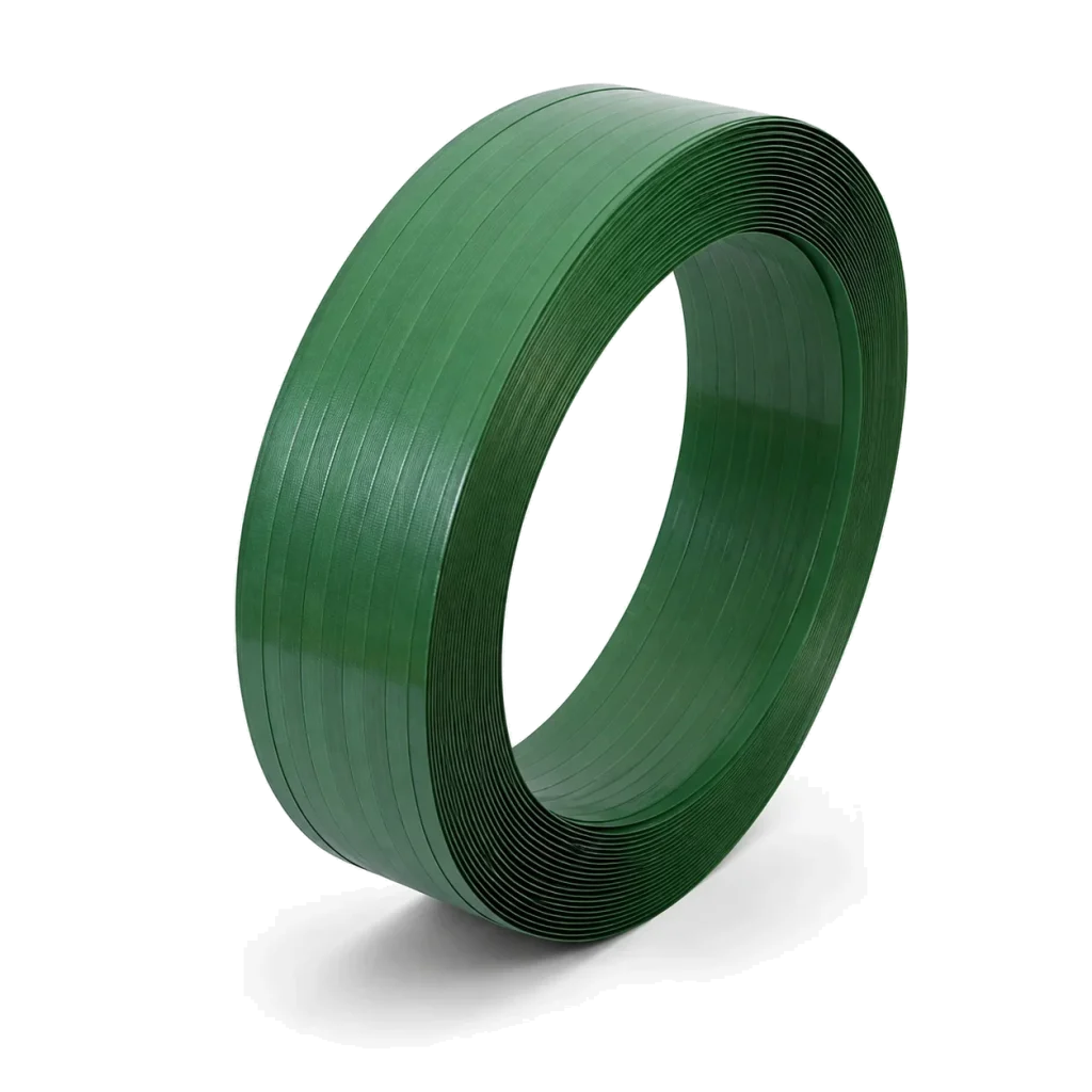 Green PET plastic steel strapping coil